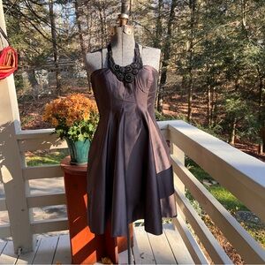 Nine West Halter Beaded Cocktail Dress size 2